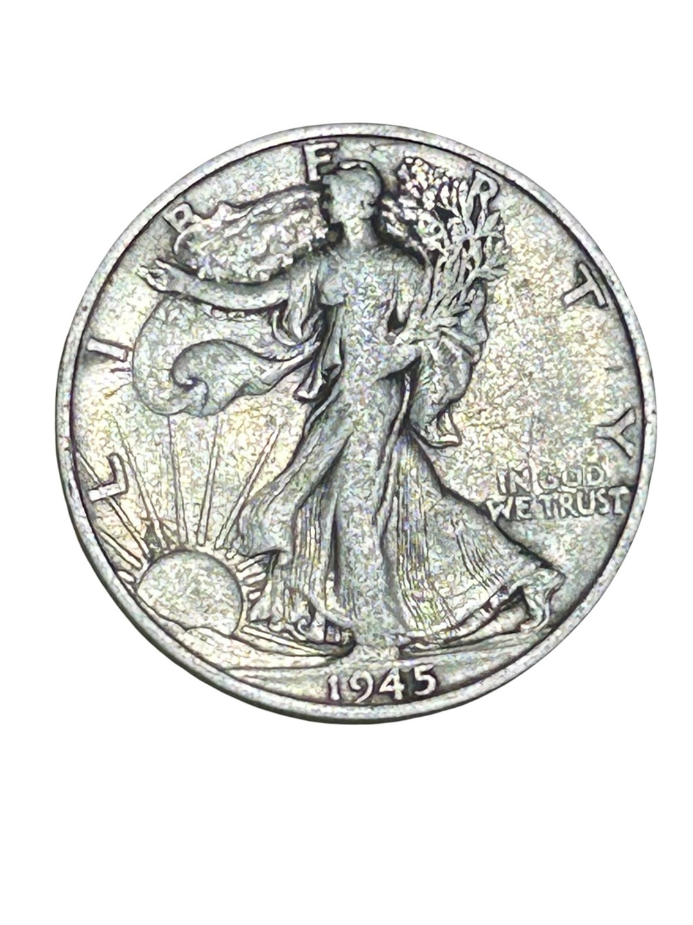 1945 S Walking Liberty Half Dollar - Silver Tone